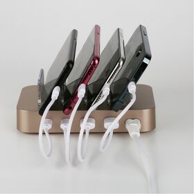 Hochwertige, tragbare Desktop-Ladestation mit 4 USB-Anschlüssen (Typ C) für Mobiltelefone, intelligentes schnelles DC-Laden