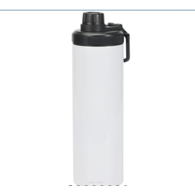 16oz Bulk Sublimation Kids Water Bottles White Stainless Steel W/Straw
