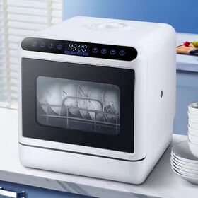 Automatic Portable Mini Dishwasher for Kitchen Home Hotels Cars-Smart Freestanding Electric with Plug Integrated Dishwasher