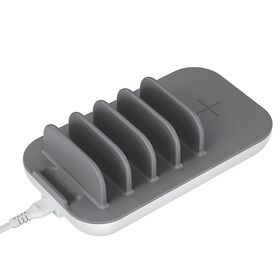 مخصص الكهربائية المحمولة العامة مطعم سطح المكتب متعددة الوظائف usb c لاسلكية محطة شحن سريع للهواتف المحمولة