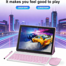 Tablette Android 15 de 10,1 Pouces, 18+128 Go, Écran IPS 1280x800, Double Caméra 2MP+8MP, Batterie 6000mAh, WiFi 6, pour Jeux Vidéo Musique Lecture