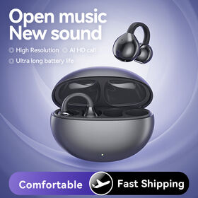 New OWS M91 Ear Clip Air Conduction Open Wireless Earbuds Open-back clip-on wireless Bluetooth earphones and Noise Cancellation