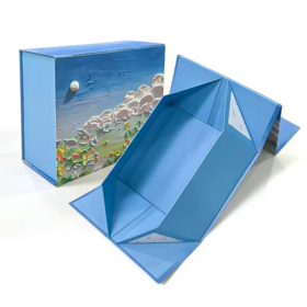 2026 Custom Logo Foldable Magnetic Premium Luxury Recyclable Rigid Cardboard Paper Packaging Flip Top Gift Boxes with Ribbon