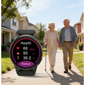 Smarte 4G-Gesundheitsuhr für alleinlebende Senioren mit Herzfrequenzverfolgung, Notruf und GPS-Ortung