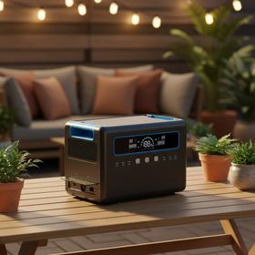 Station d'énergie portable 2400W, générateur solaire avec fonction UPS de secours mobile AC/DC, Lifepo4, pour le camping et l'extérieur