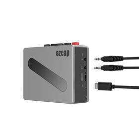 Metal Portable Cassette Recorder with Microphone Tape Player have Inside Re-chargeable Li-Battery Walkman ezcap237