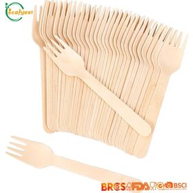 شركة تصنيع صينية شوكة خشبية للاستعمال مرة واحدة FSC 140 Fork