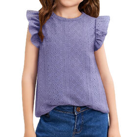 Top Sale Casual Comfortable Assorted Color Girl's Sleeveless Rib-Knit Tank Top Model for Summer Clothing