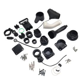 Kit de Carcasa para Conector de Cargador de Vehículos Eléctricos Tipo 2, Piezas de Reparación DIY para Enchufe de Carga de Vehículos Eléctricos para Cable de Carga EV