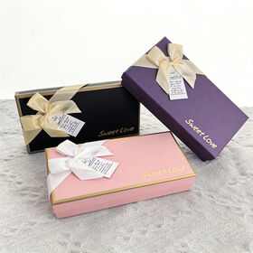 Caixa de Chocolate de Luxo Ecológica Impressa Personalizada com Logo - Embalagem de Presente de Papel Rígido Personalizada para Presentes no Atacado