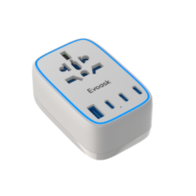 20W PD Fast Charging Adapter World to US 1A3C 100-250V International Travel AU Plug