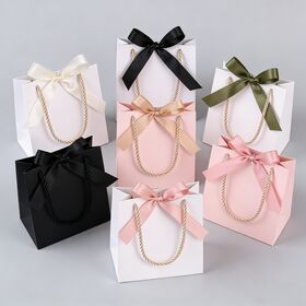 Sacs d'emballage en papier blanc art de luxe avec lamination pour bijoux, bagues de mariage, lunettes, montres - Vente en gros