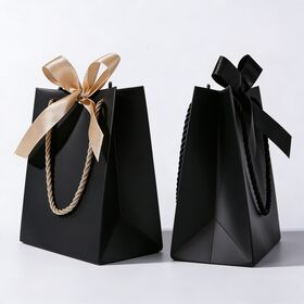 Sac Cadeau en Papier Personnalisé, Pliable, Luxe, pour Snacks, Jouets, Bougies, Épicerie, Mariage, avec Corde