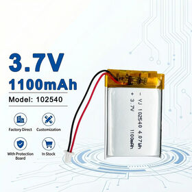 102540 3.7V 1100mAh High Capacity Rechargeable LiPo Battery for Consumer Electronics 103048 103450 302025 302030 351423 401525