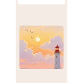Sunset Lighthouse Sea View Wall Art Vertical Canvas Print Modern Coastal Nautical Home Decor Living Room Entryway Bedroom