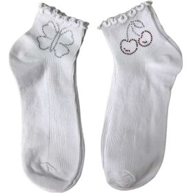 Günstiger Preis Hersteller Damen 2er-Pack Demi Crew Socken aus Strick - 75% Baumwolle, 23% Polyester, 2% Elasthan