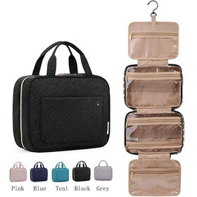 Neceser extragrande personalizado con 4 compartimentos transparentes impermeables para viajes de baño