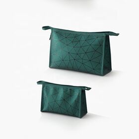 Bolsas de Cosméticos de Cuero PU Impermeables de Moda de Última Generación, Neceser de Viaje con Estuche para Niñas y Mujeres, Logo Personalizado