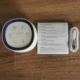 Mesin White Noise dengan Lampu Malam Lembut, 24 Suara Menenangkan, 3 Timer Tidur, Produk Perawatan Kesehatan untuk Bayi Dewasa, Kabinet Plastik