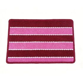 Vibrant Wide Stripe Non Slip Bath Mat for Bathroom Entrance