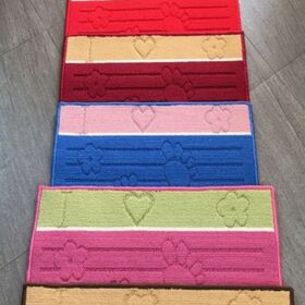 Striking Wide Stripe Slip Resistant Doormat for Bathroom