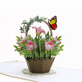 Großhandel Lirien-Blumen 3D Pop-Up Grußkarten Herstellung in Vietnam