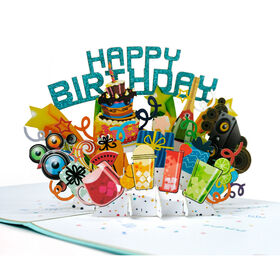 Großhandel Kundenspezifische 3D Pop-Up "Happy Birthday" Karte hergestellt in Vietnam