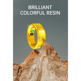 Smart Ring Multifungsi untuk Pasangan - Pelacak Kebugaran Cerdas dengan Resin, Oksigen, Stres, Suhu, HRV, Kontrol Jarak Jauh Ponsel