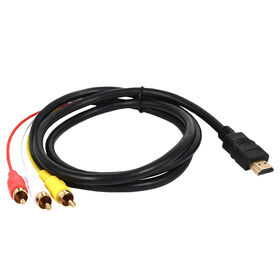 3RCA to HDMI cable 1080p HDMI to AV red yellow white audio-video cable HDMI male connector AV to hd cable hdmi av adapter