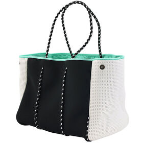 Sac de plage fourre-tout en néoprène en promotion, grand sac à main de shopping avec pochette amovible