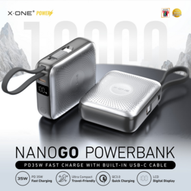 X.ONE NanoGo 10000mAh PD35W Ultra-kompaktes Powerbank