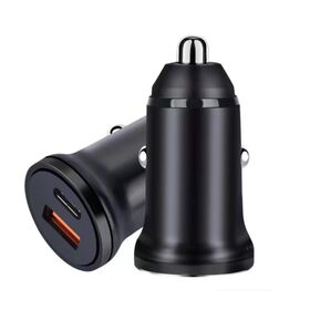 Portable Mini USB Car Charger Adapter 20W Output Power PD QC3.0 Functions Compatible for iPhone Type-C Flush Fit Metal Camera US