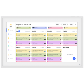 15,6" Weißer Digitaler Kalender - 32 GB - Verwaltet Familien-/Büropläne mit Ereignissen, Aufgaben, Belohnungen, To-Do-Listen, Fotos, Synchronisation