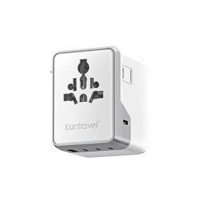 OEM &amp; ODM 17W para 100W GaN Carregador Rápido com 10A Auto-Resetting Fusível e Múltiplas Portas Universal Laptop Power Adapter