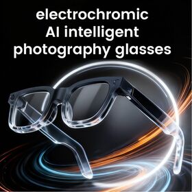 HeyCyan APP Electrochromic Smart Glasses, 8MP Camera Glasses, ChatGPT AI Glasses, Sports Photography Function, 32Gb Memory