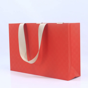 Heißverkaufte Boutique-Verpackungs-Geschenktüten aus Papier mit Band und individuellem Logoaufdruck, Großhandel