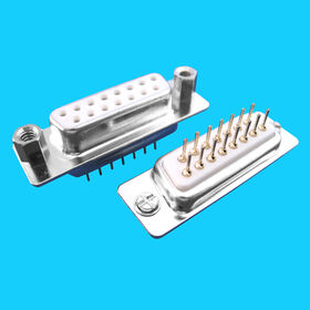 D-sub DIP 180 Type connecteur avec contact en alliage de cuivre, plage de température: -55 à 85 degrés Celsius