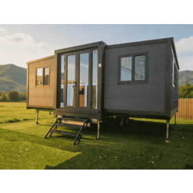 Maison Extensible à Assemblage Rapide, Maison Conteneur Modulaire Préfabriquée en Acier Léger pour Habitation Familiale