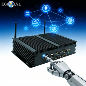 EGLOBAL Embedded Industrial Mini Computer I7 1185G7 6COM GPIO HD VGA 2*RJ45 2.5G LAN Fanless Mini PC Win 11