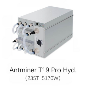 Bitmain Antminer T19pro Hyd 235T/246T BTC Blockchain Mining-Ausrüstung mit Flüssigkeitskühlung