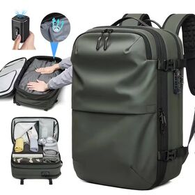 Premium Business Backpack with Vacuum Compression Built-in Air Pump Password Lock Travel Bag Laptop Backpack for Professionals
