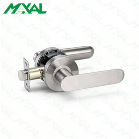 Interior Passage Round Concealed Screws Zinc Alloy Heavy Duty Handles Satin Nickel Door Locks