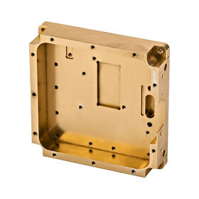 Boîtier de Filtre RF Usiné CNC en Alliage d'Aluminium Plaqué Nickel et Or, Boîtier de Précision pour la Production d'Équipements de Communication Aérospatiale