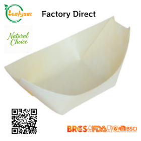 Petits Bateaux en Bois Jetables FSC pour Sushi