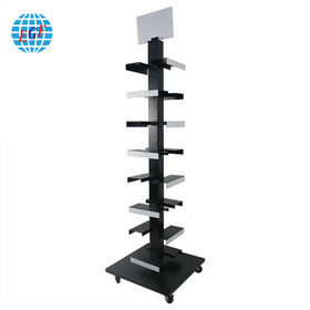Soporte de exhibición libre del zapato negro del metal de doble cara resistente para las botas y los zapatos de la tienda durables