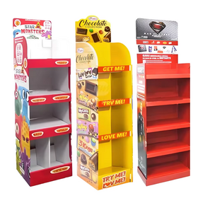 Expositor de mostrador de suelo de cartón PDQ Display Box Supermercados POS Reciclable Personalizable Montaje fácil Minorista