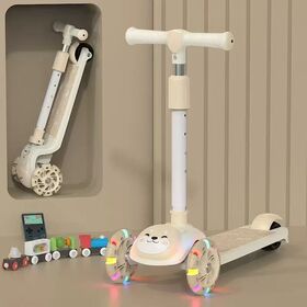 Hochwertiger Kinder-Sport-Scooter mit LED-Lichtrad, Kinder-Sport-Scooter mit verstellbarer Höhe