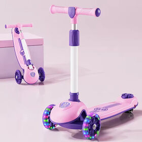 Bestseller Faltbarer 3-Rad-Scooter für Kinder im Freien mit blinkenden PU-Rädern für Kleinkinder