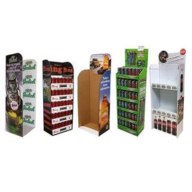 Cajas de Exhibición Personalizadas de Cartón Corrugado, Elegantes PDQ de Piso para Tiendas Minoristas, Exhibición de Productos de Papel en Tiendas y Supermercados