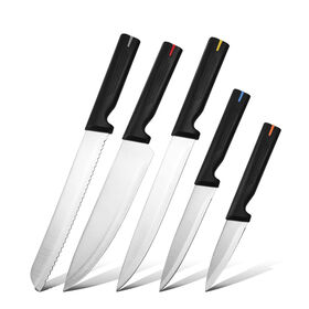 Nouvel Ensemble de Couteaux de Cuisine en Plastique 5 Pièces pour la Préparation des Aliments